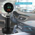 thumbnail image 5 of Voltímetro para coche, 3 en 1, carga rápida USB de 5 V y 2 A, voltímetro digital para coche, toma para termómetro, para carga de teléfono móvil de 12-24 V para coche, autobús, camión, 5 of 5