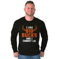 thumbnail image 5 of I Like Big Bucks Funny Hunting Men's Long Sleeve Tee T Shirt Brisco Brands S, 5 of 5