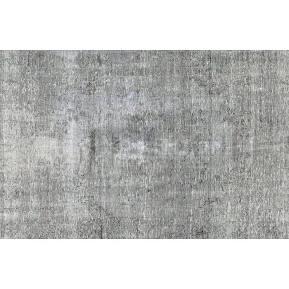 Ahgly Company Machine Washable Indoor Rectangle Traditional Silver Gray Area Rugs, 7' x 9'