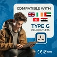 thumbnail image 5 of OREI Grounded Universal UK, Hong Kong Travel Adapter - 2 In 1 - Type G - Compact Design (DB-7), 5 of 10
