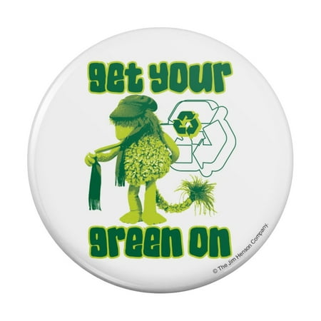 

Get Your Green On Recycle Fraggle Rock Boober Kitchen Refrigerator Locker Button Magnet