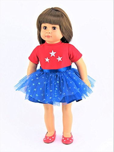 Red, White, and Blue Tutu Dress For 18 