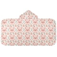 thumbnail image 2 of Toddler Hooded Beach Towel 24x50 Kids Bath Towels Soft Quick Dry for Swim Pool Boys Girls Cartoon Pig with Flower, 2 of 7