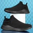 thumbnail image 7 of Gvdentm Men's Low Top Slip On Sneakers Lightweight Breathable Mesh Sneaker for Men Black,8.5, 7 of 7