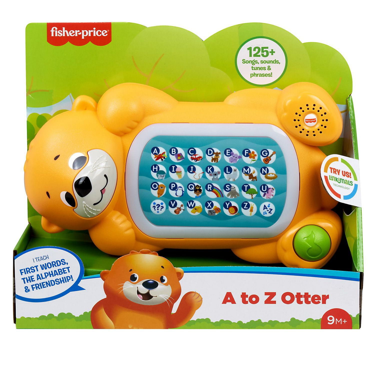 Fisher-Price Linkimals A to Z Otter Interactive Keyboard Baby Toy - French Edition