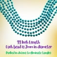 thumbnail image 6 of Mardi Gras Krewe Turquoise Blue Mardi Gras Beads, 33 Inch, 72 Necklaces - 6 Dozen, 6 of 7