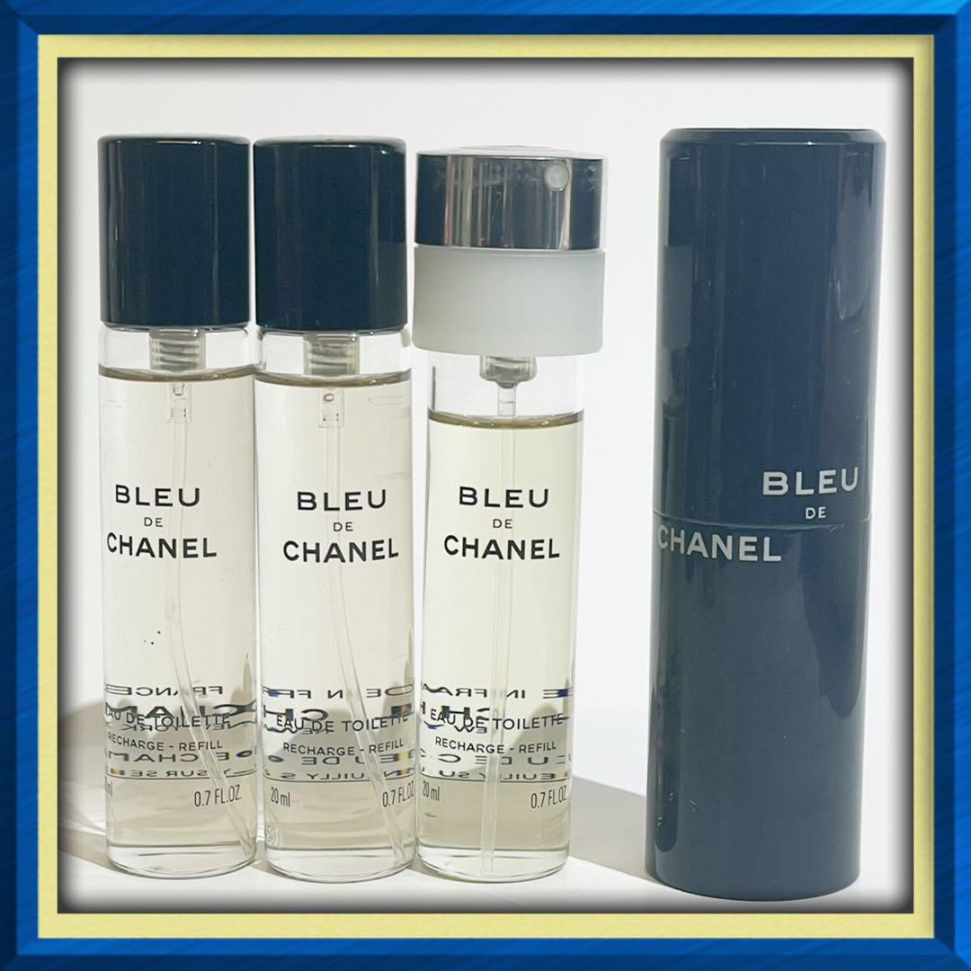 Bleu De Chanel Eau De Parfum Refillable Travel Spray 3x20ml from Chanel to  France CosmoStore France