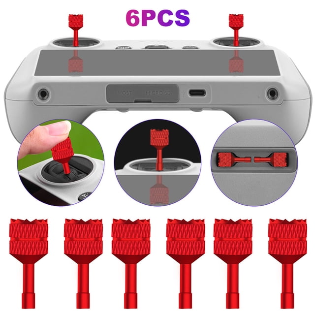 Joystick Rocker Thumb Sticks para DJI Mini 3 Pro Drone Accesorios (Rojo)