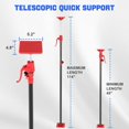 thumbnail image 6 of 2-Pack Cabinet Jack Support Pole, 45"-114" Drywall Lifts Support Poles Adjustable for Drywall Lifts Installing Cabinet, Drywall Jack, Cargo Bars with 154 Lbs Capacity, 6 of 7
