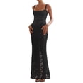 thumbnail image 2 of Fortune Robe en Dentelle Transparente pour Femmes Robe Longue en Maille Fendue pour la Plage, 2 of 9