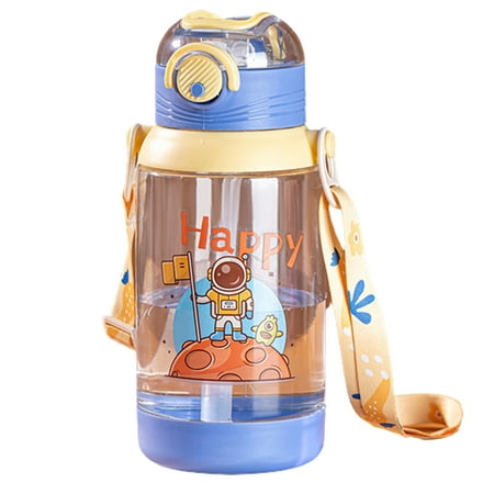 

HuacFive 700ml Straw Cup Thickened Bottom Detachable Lanyard PP Milk Juice Fashion Water Jug for Home