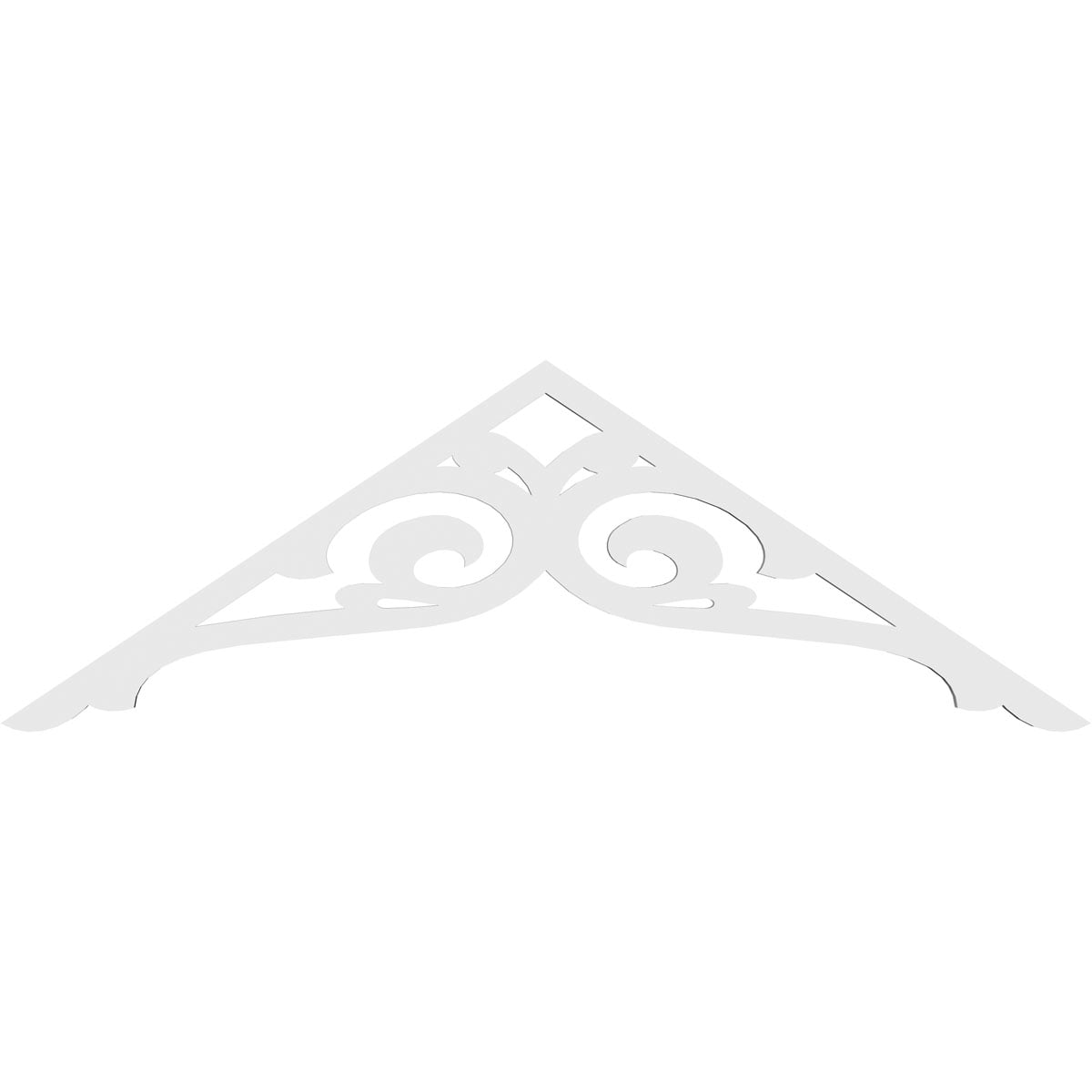 Ekena Millwork 48"W x 8"H x 1"P (4/12) Pitch Bordeaux Architectural Grade PVC Gable Pediment