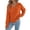 Orange, variant on Women's Distressed Cable Knit Sweater, V Neck Long Sleeve Diamond Pattern Pullover Jumper for Casual Fall Winter Wear