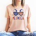 thumbnail image 5 of Meowica Kitty Cat 4th of July Shirts Matching Family Outfits for Independence Day Peach Shirt Adult Medium, 5 of 6