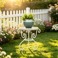 thumbnail image 5 of Wrought Iron Gazing Ball Plant Stand, Multipurpose Decorative Metal Plant Riser for Yard, Flower Bed, Patio, Porch & Indoor Display, 5 of 7