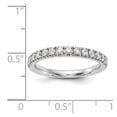 thumbnail image 7 of 14K White Gold Ring Band Wedding Diamond, Lab Grown Round, Size 7, 7 of 7