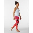 thumbnail image 5 of HBK Red Gradient Heart Leggings women's sports pants leggings for gym, 5 of 6