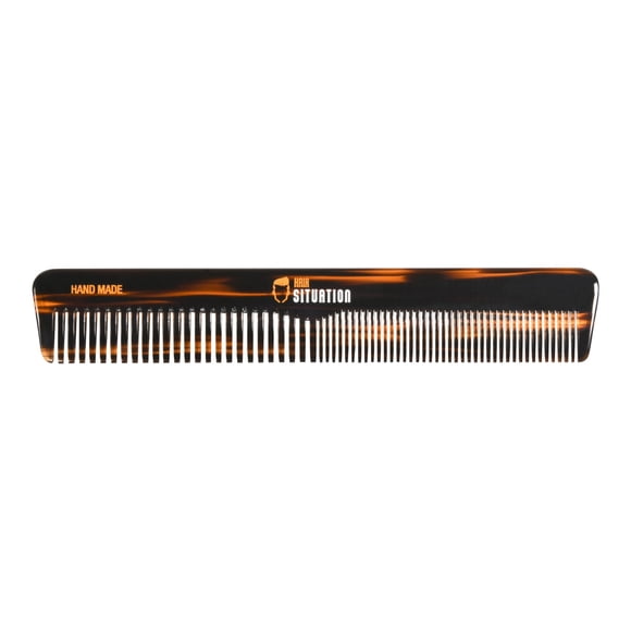 Peine para peinar la situación del cabello con dientes finos y anchos - Hecho a mano para el bigote de la barba del pelo de la cabeza - Peluquería fina o gruesa para hombres - Peine para peinado hacia