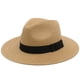 thumbnail image 1 of XmhyTop Sombrero de paja ancha para protección solar y estilo, tamaño 54 - 59 cm, color café, 1, 1 of 5