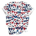 thumbnail image 5 of Fartey Independence Day Shirt for Women Plus Size Stars Stripe Graphic Tees Summer Short Sleeve Crew Neck T Shirts Loose Breathable 4th of July Patriotic Blouses Multicolor XXXXL, 5 of 5