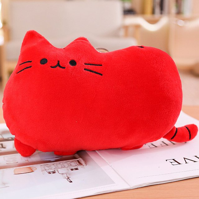 Biscuit Cat pillow Cat cushion Stuffed cat doll plush toy home decoration cute sofa pillow Christmas gift for girls and childrenred50cm Deng Xun unisex