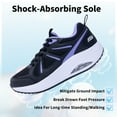 thumbnail image 4 of GOOBON Women Arch Support Wide Width Walking Shoes Orthotic Sneakers for Plantar Fasciitis Foot and Heel Pain Relief Tennis Shoes, Size 6-11, 4 of 8