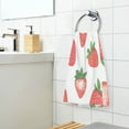 thumbnail image 3 of Yayeee 2 Pack Hand Towels for Bathroom 100% Cotton 16" x 28" Soft Absorbent Kitchen Towel, Strawberry, 3 of 7