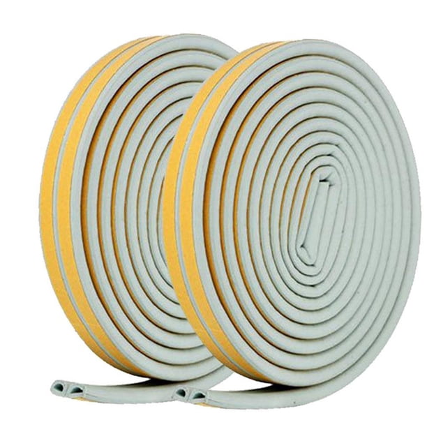 Matsuzay 2 rollos de cinta de pelado para el clima profesional a prueba de polvo a prueba de viento autoadhesivo puerta tiras selladas Cubiertas para muebles de jardín Gris