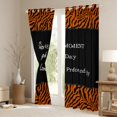 thumbnail image 3 of jejeloiu Zebra Striped Texture Curtains Pack of 2 (42x84 Each),Inspirational Quote Curtains Blackout,Orange Black Bedroom Curtains For Adults,Luxury Bedroom Decor, 3 of 6