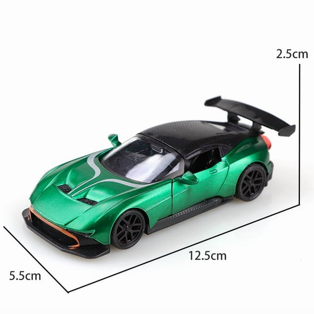 Coche de carreras de aleación Martin 1:36, coche de carreras de retroceso de aleación simulada a escala 1,36, juguete para niño, coche de carreras simulado,Aston Martin Green