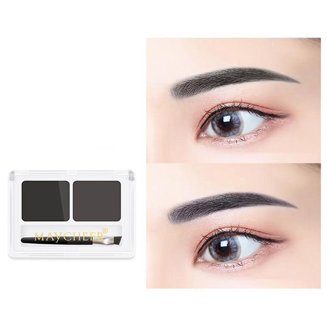 Double Color Eyebrow Powder Natural Threedimensional Waterproof and Sweatproof