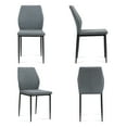 thumbnail image 6 of BRTHORY Dining Chairs Set of 4, Modern Kitchen & Dining Room Chairs, Upholstered Cushion Seat and Sturdy Metal Legs (4 Dark Gray Chairs), 6 of 6