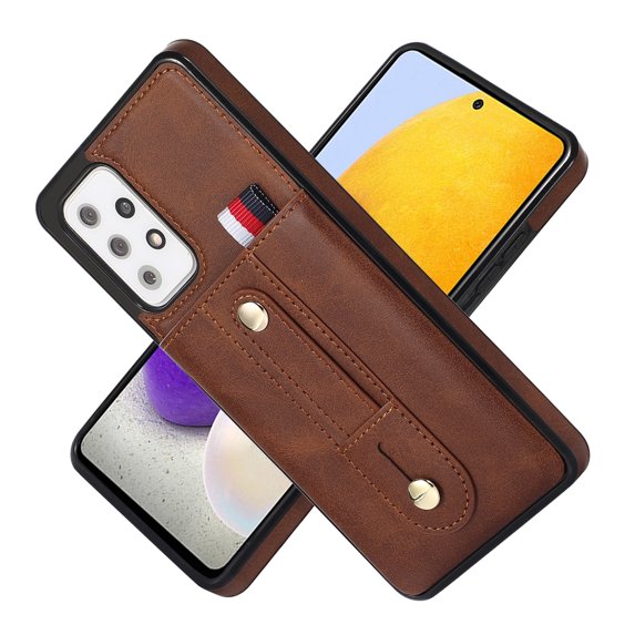 for Samsung Galaxy A73 5G Case, Galaxy A73 5G Case, Lightweight Premium PU Leather Galaxy A73 5G Wallet Case with Card Holders Protective Case for Samsung Galaxy A73 5G Adjustable Stand,Brown