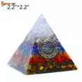 thumbnail image 3 of Spencer 7 Healing Crystals Orgone Pyramid Chakra Stones EMF Protection Meditation Quartz Energy Point Reiki Yoga Energy Generator (2.17" * 2.17"), 3 of 8
