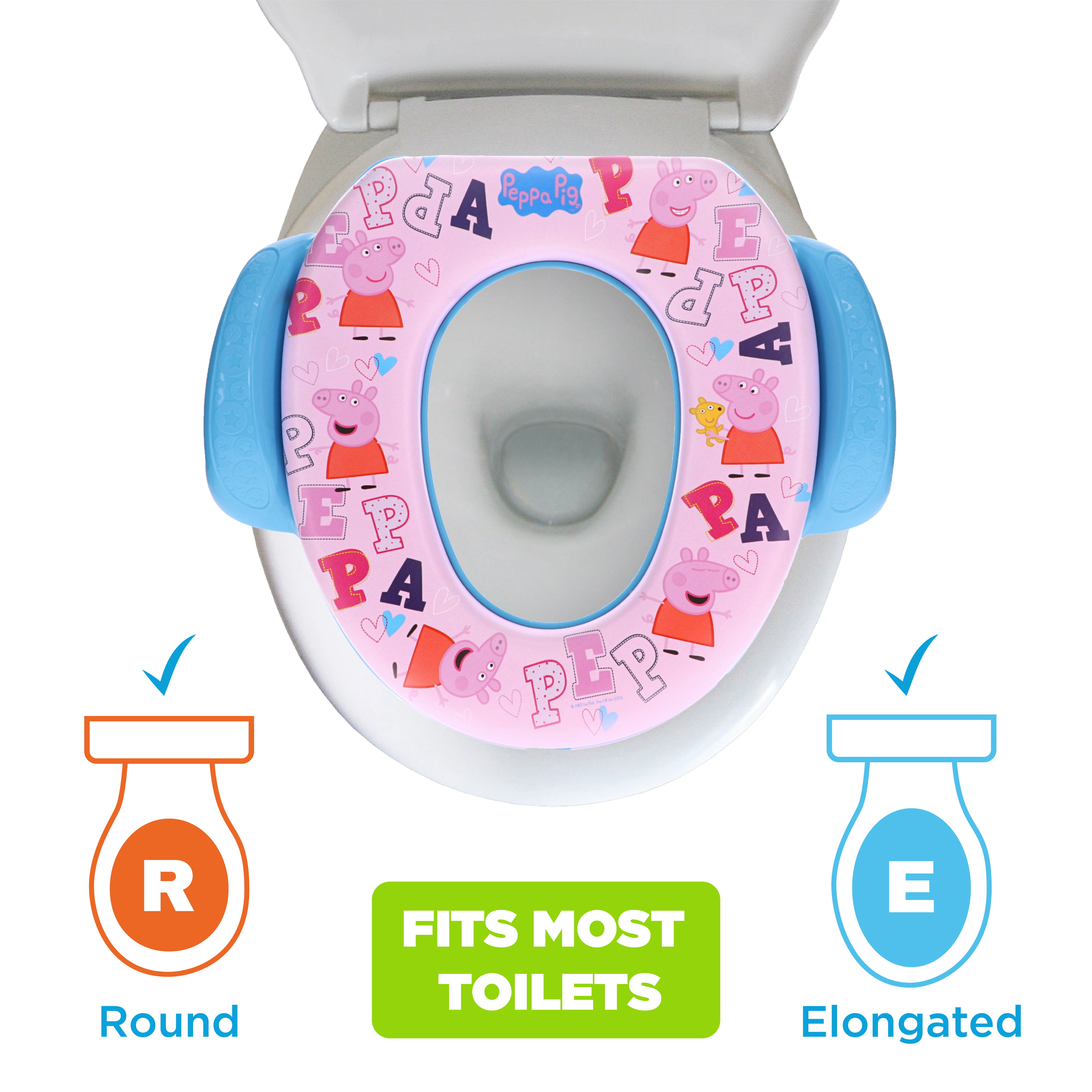 Peppa Pig Toddler Universal Non Slip Toilet Training Trainer Seat Grey 