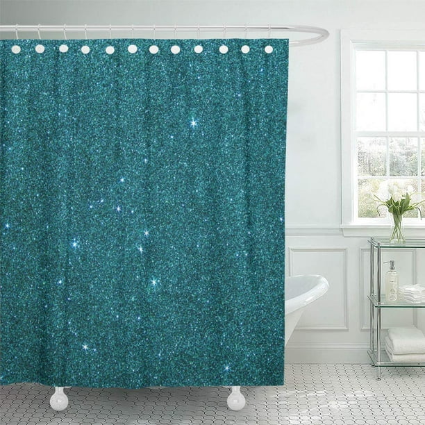 YUSDECOR Blue Sparkles of Teal Gradient Unique Popular Turquoise Bathroom  Decor Bath Shower Curtain 60x72 inch 