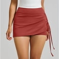 thumbnail image 2 of Afdoent Womens Shorts High Waisted Workout Shorts For With Skirt Layer Built In Chafe Yoga Running Athletic Shorts 2026 Beach Vacation Shorts, 2 of 7