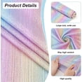 thumbnail image 3 of FINFERINSPIRE 2 Yards Hologram Iridescent Fabric 60.6inch Wide Rainbow Color Fabric for Sewing 4Way Stretch Polyester DIY Fabric Shining Striped Fabric Colorful Fabric for Clothes Dress Decoration, 3 of 6