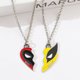 thumbnail image 4 of Juego de 2 collares de Deadpool y Wolverine con los mejores amigos, llavero con colgante de corazón dividido a juego para fans, accesorios de regalo., 4 of 6