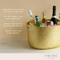 thumbnail image 2 of Twine Gold Hammered Tub, Large Drink Beverage Tub, Party Tub, 4 Gallon Gold, 2 of 4