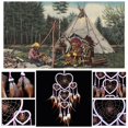 thumbnail image 6 of Topumt Handmade Dream Catcher Traditional Dreamcatcher Feather Wall Hanging Decoration Ornaments-Five Hearts, 6 of 6