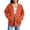 Orange, variant on Girls Oversized Zip Up Hoodies Cute Casual Baggy Sweatshirt Jacket Drop Shoulder Back to School Hooded Sweaters with Pockets