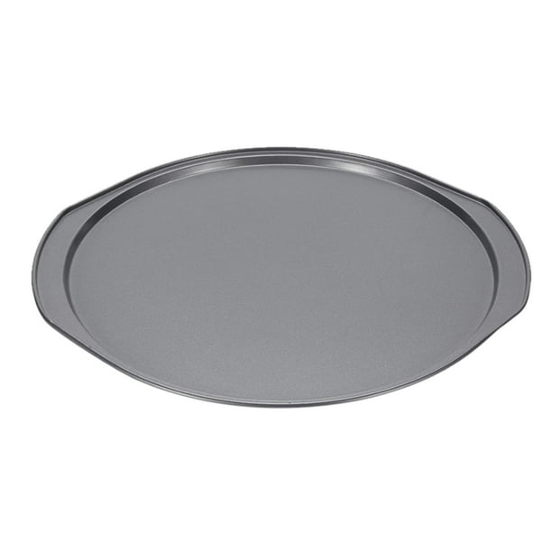 Sartén para pizza de acero antiadherente - Revestimiento gris, calentamiento uniforme, para hornear pizzas caseras