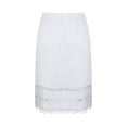 thumbnail image 5 of MIXUE Skirts For Women Summer Solid Color Elastic High Waist Lace Trim Elegant Casual Pencil Skirt Daily-Wear,White,S, 5 of 6