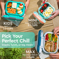 thumbnail image 3 of Bentgo Chill Max Leak-Proof XL Lunch Box (2-Pack)5-Cup Capacity for Adults & Ages 8+, 3 or 4 Compartment Bento Box, BPA-Free, Dishwasher Safe (Aqua), 3 of 5