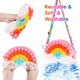 thumbnail image 4 of Pop Purse Fidget Toys Bolsa de regalo para niñas y mujeres, Rainbow Clouds Pop Fidgets Bolsa de hombro, Mochila sensorial de silicona Fidget Juguete para TDAH Ansiedad Alivio del estrés JM, 4 of 4