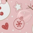 thumbnail image 4 of FREEAMG Cartoon Snowman Pink Shower Curtain - 72x72 Inch Waterproof Fabric Shower Curtains with 12 Hooks - Modern Home Bathroom Hotel Spa Decorations, 4 of 5