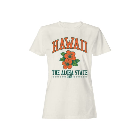 Hawaii Aloha State Floral Design Women's T-shirt