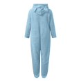 thumbnail image 6 of Womens Onesie Pajamas,Winter Warm Hooded Jumpsuit Loungewear Zip Up Sleepwear Plus Size, 6 of 6