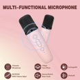 thumbnail image 3 of Máquina de karaoke portátil inalámbrica con micrófono dual para niños con Bluetooth, cambiador de voz mágico, luces LED y calidad de sonido de alta fidelidad, 3 of 5